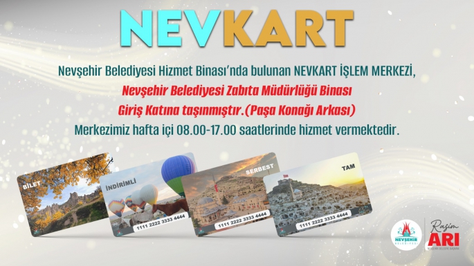 NEVKART İŞLEM MERKEZİ YENİ YERİNDE